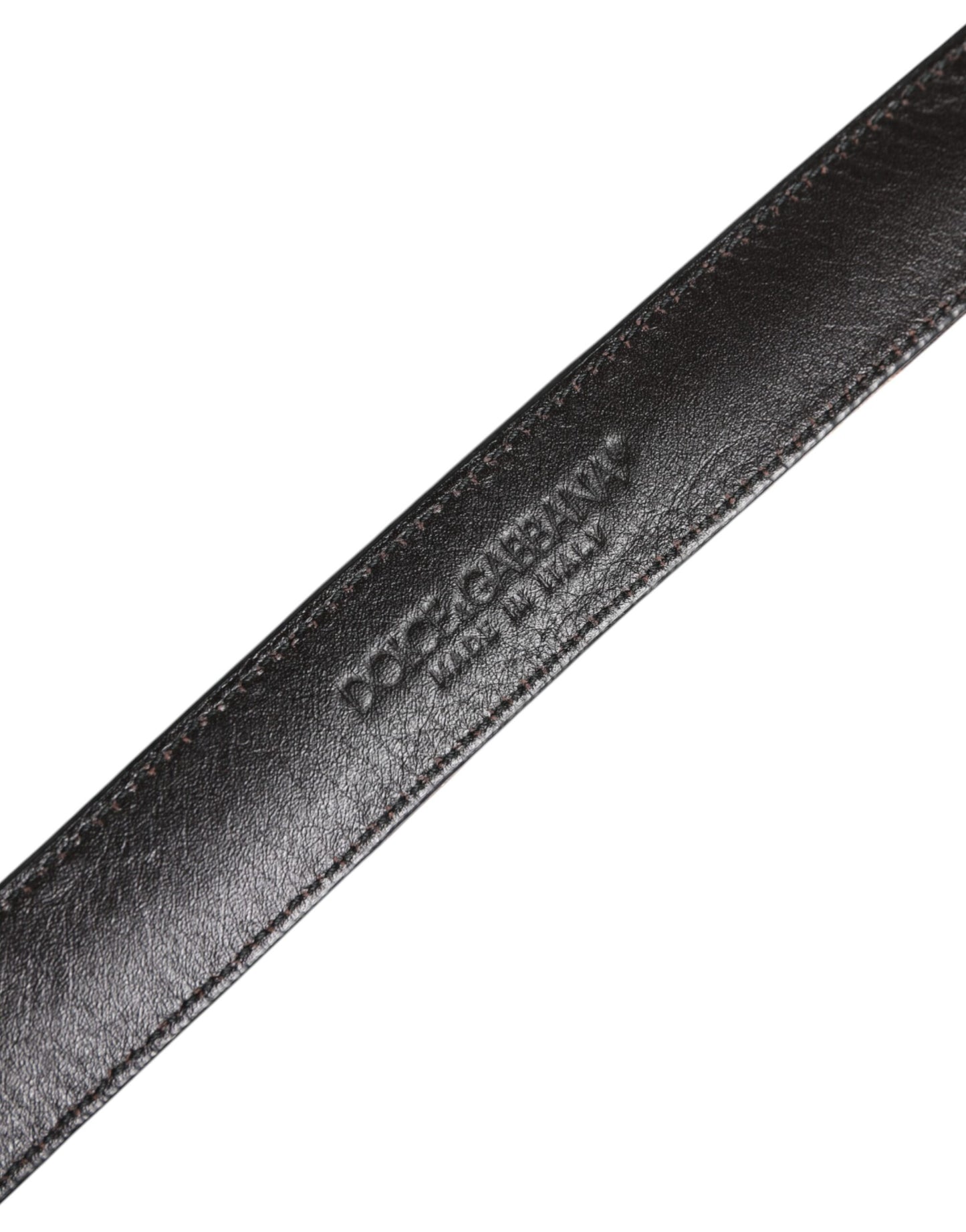 Dolce &amp; Gabbana Brauner Leopardengürtel mit silberner Metallschnalle