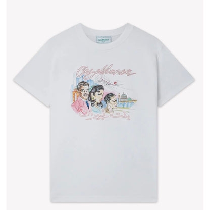Casablanca Weißes Baumwoll-T-Shirt