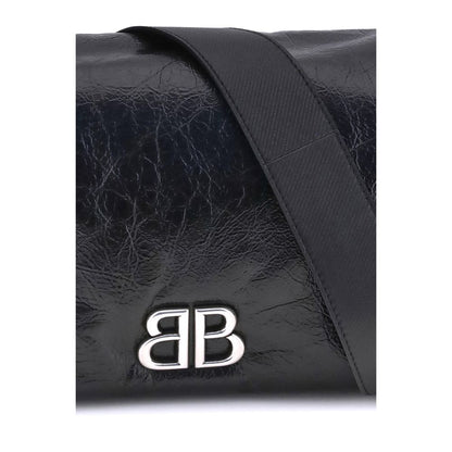 Balenciaga Schultertasche aus schwarzem Kalbsleder Bos Taurus