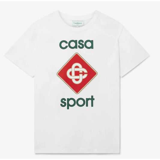 Casablanca Weißes Baumwoll-T-Shirt