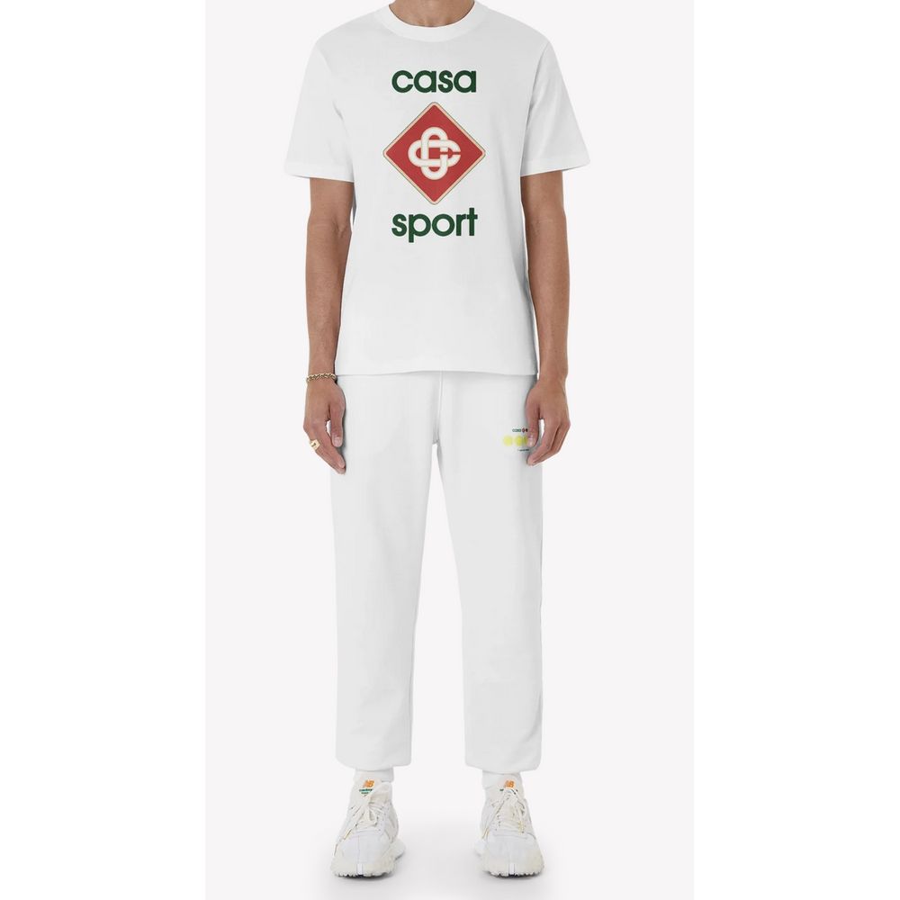 Casablanca Weißes Baumwoll-T-Shirt
