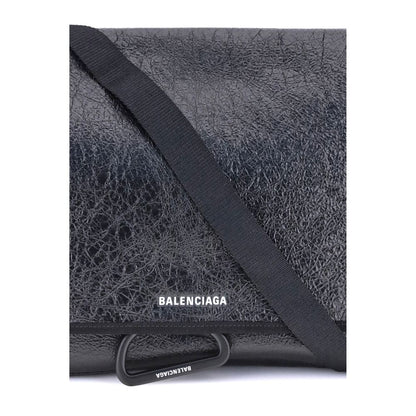 Balenciaga Schultertasche aus schwarzem Kalbsleder Bos Taurus