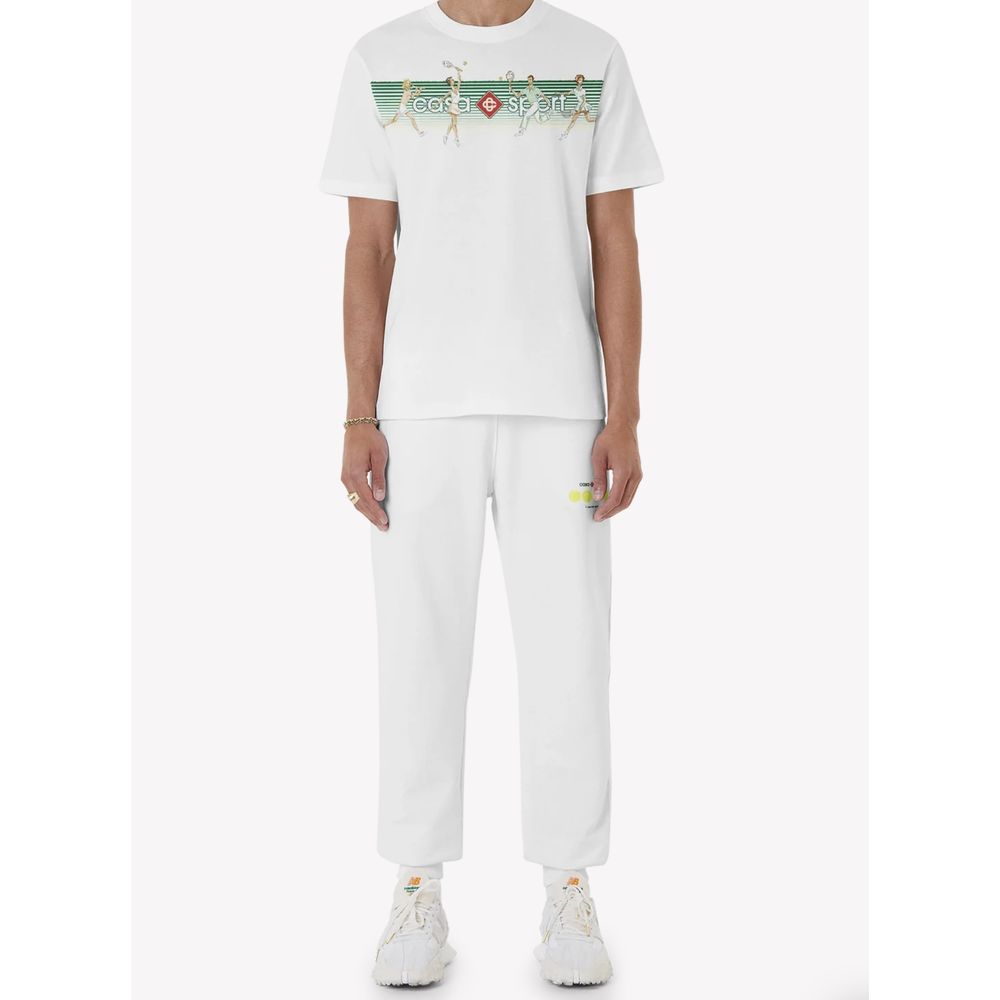 Casablanca Weißes Baumwoll-T-Shirt