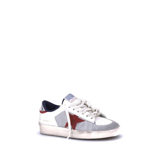 Golden Goose Rote Kalbsleder Bos Taurus Low-Top Sneaker