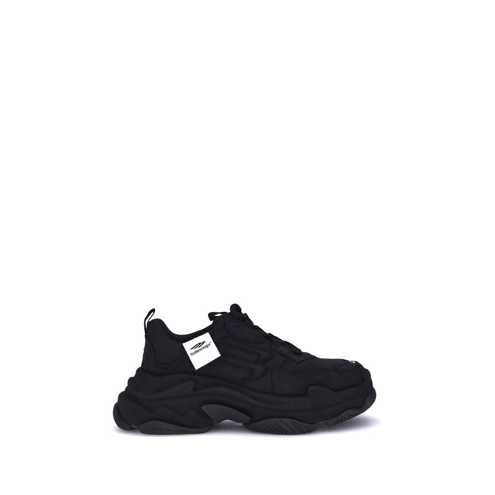 Balenciaga Schwarze Stoff-Sneaker mit dicker Sohle