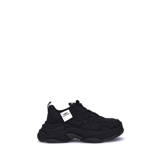 Balenciaga Schwarze Stoff-Sneaker mit dicker Sohle