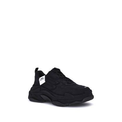 Balenciaga Schwarze Stoff-Sneaker mit dicker Sohle