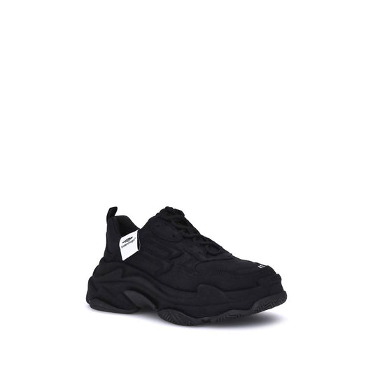 Balenciaga Schwarze Stoff-Sneaker mit dicker Sohle