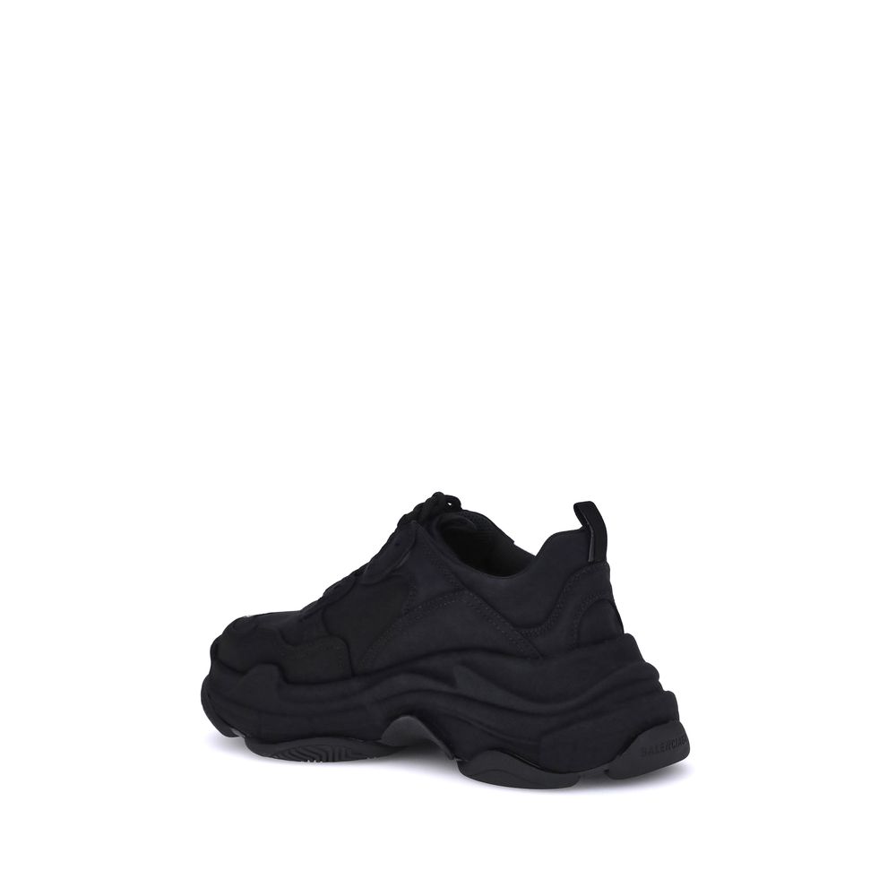 Balenciaga Schwarze Stoff-Sneaker mit dicker Sohle