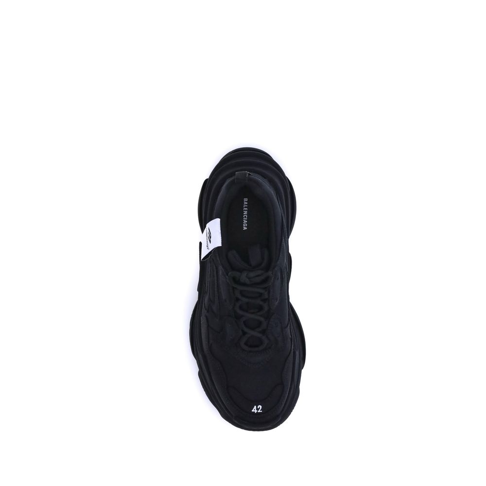 Balenciaga Schwarze Stoff-Sneaker mit dicker Sohle