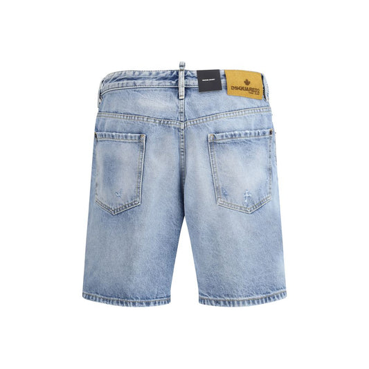 Dsquared² Light Blue Cotton Bermuda Shorts