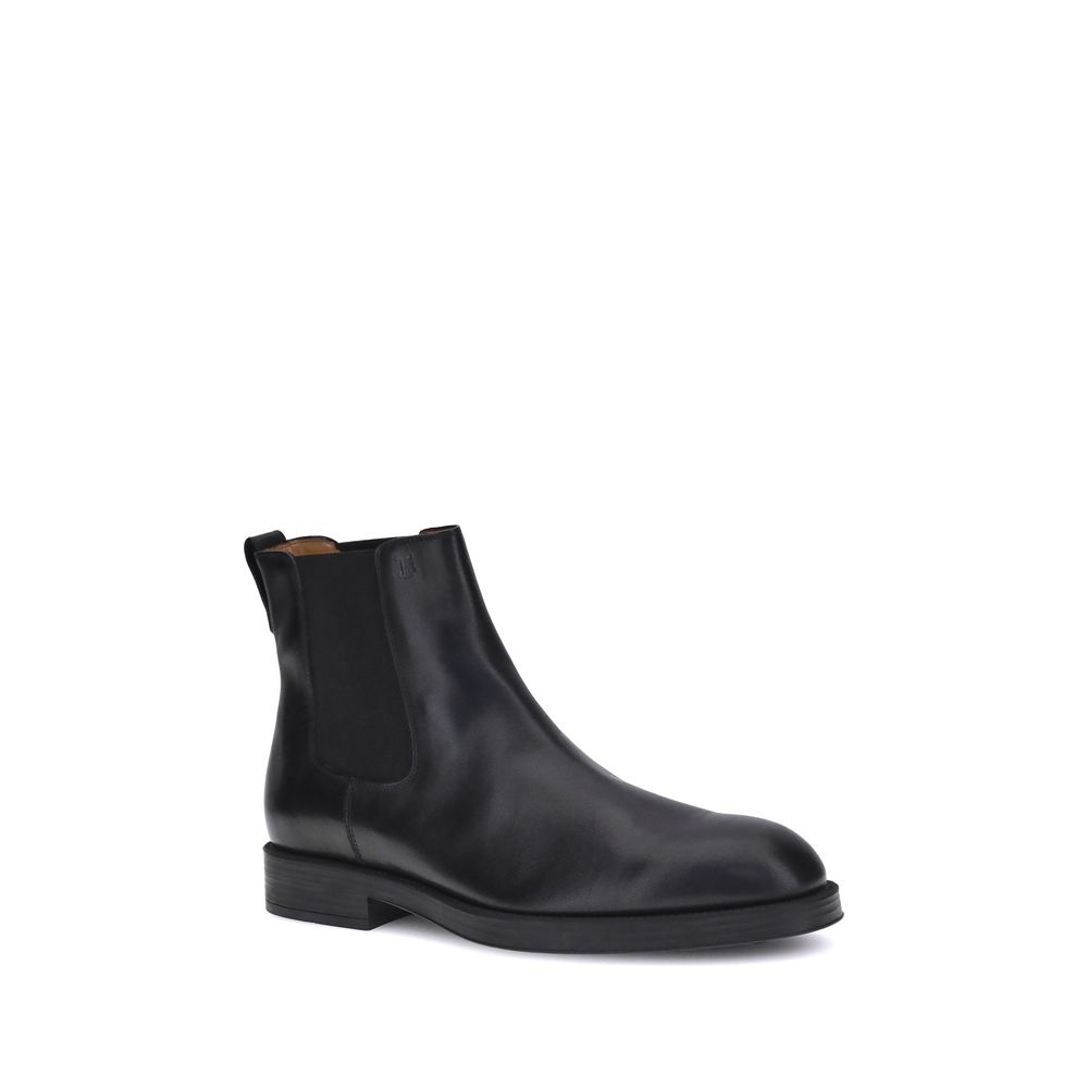 Tod's Chelsea Boots aus schwarzem Kalbsleder Bos Taurus