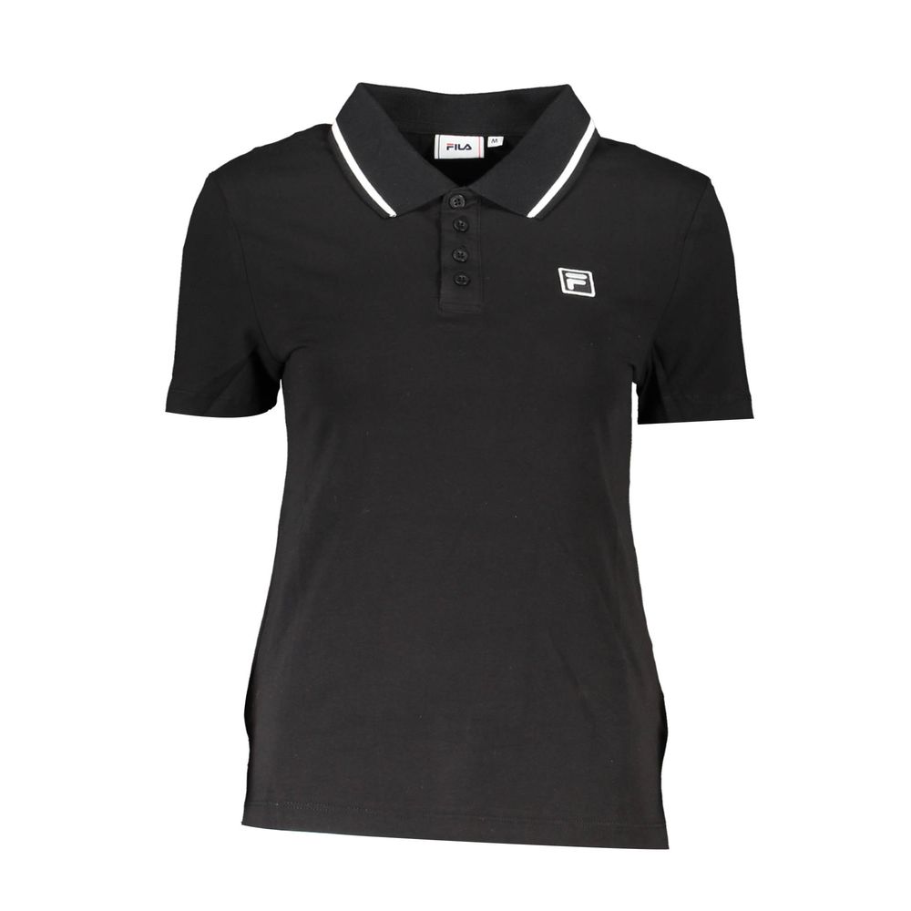 Fila Poloshirt aus schwarzer Baumwolle