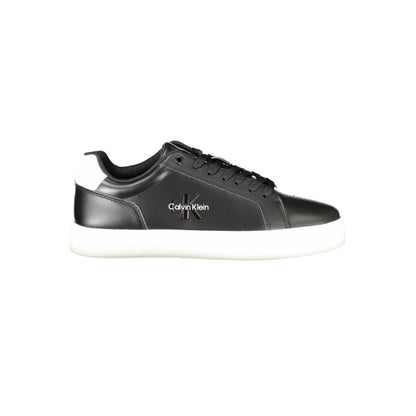 Calvin Klein Herren-Sneaker aus schwarzem Leder