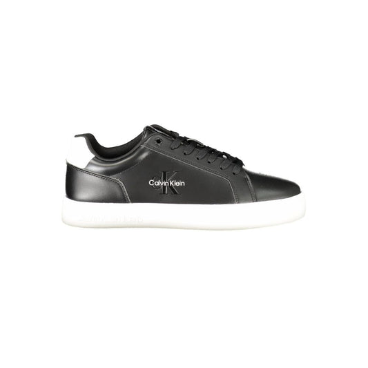 Calvin Klein Herren-Sneaker aus schwarzem Leder
