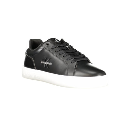 Calvin Klein Herren-Sneaker aus schwarzem Leder