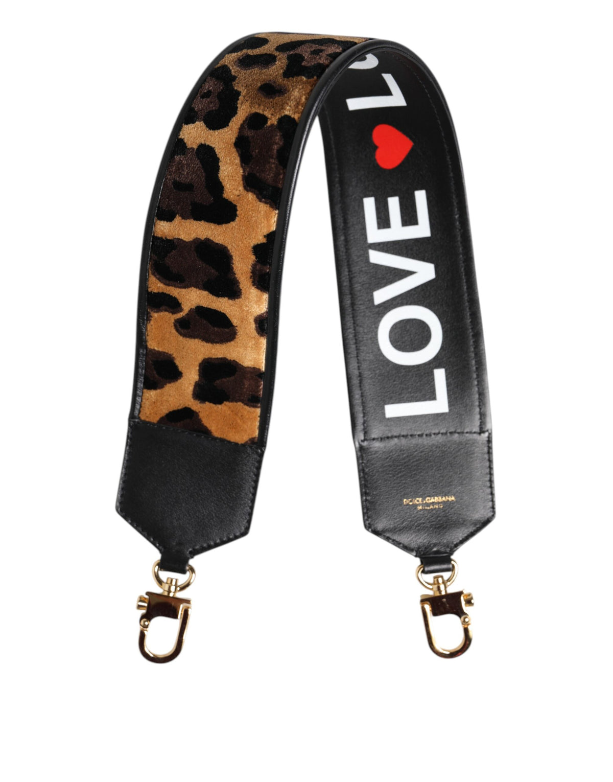 Dolce &amp; Gabbana – Wendetasche mit Schultergurt und Leopardenmuster in Schwarz