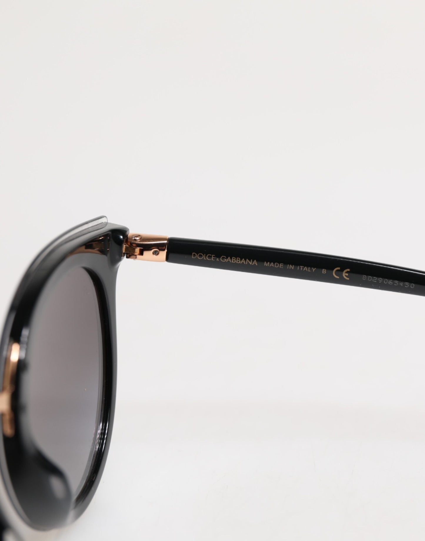 Dolce &amp; Gabbana Schwarze, transparente Rand-Sonnenbrille DG4371-F