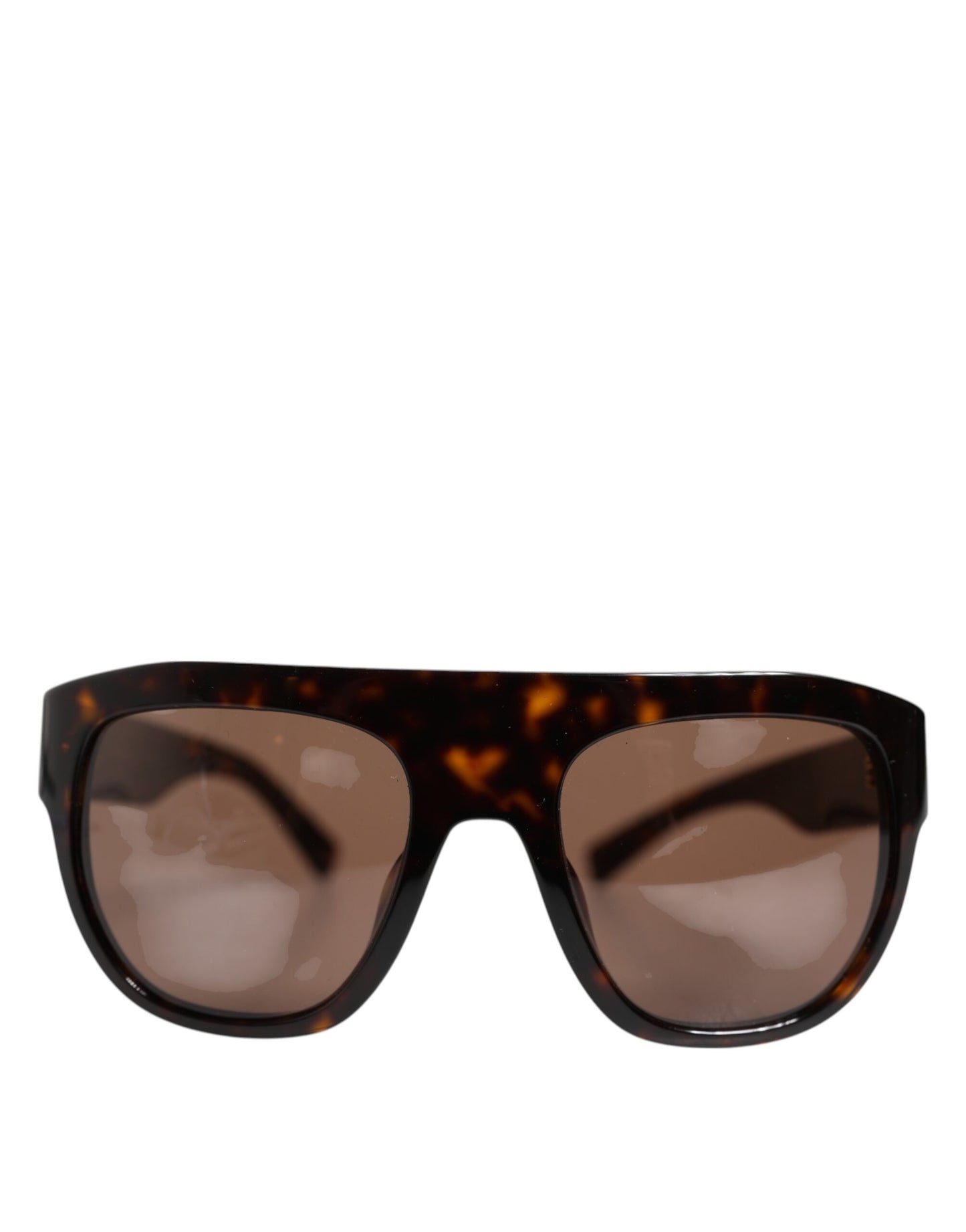 Dolce &amp; Gabbana Dunkelbraune Havanna DG4398F Sonnenbrille mit quadratischem Rahmen