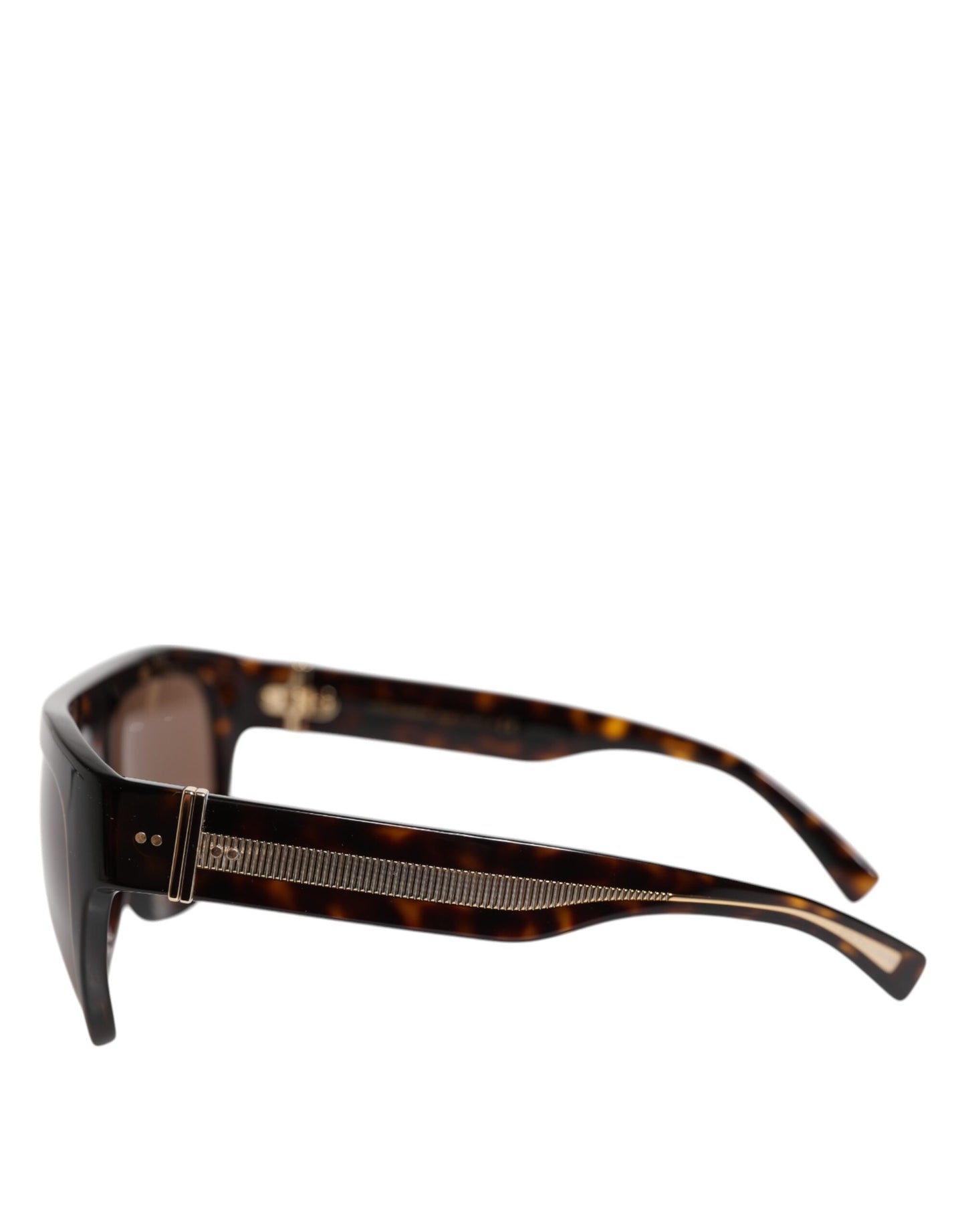 Dolce &amp; Gabbana Dunkelbraune Havanna DG4398F Sonnenbrille mit quadratischem Rahmen