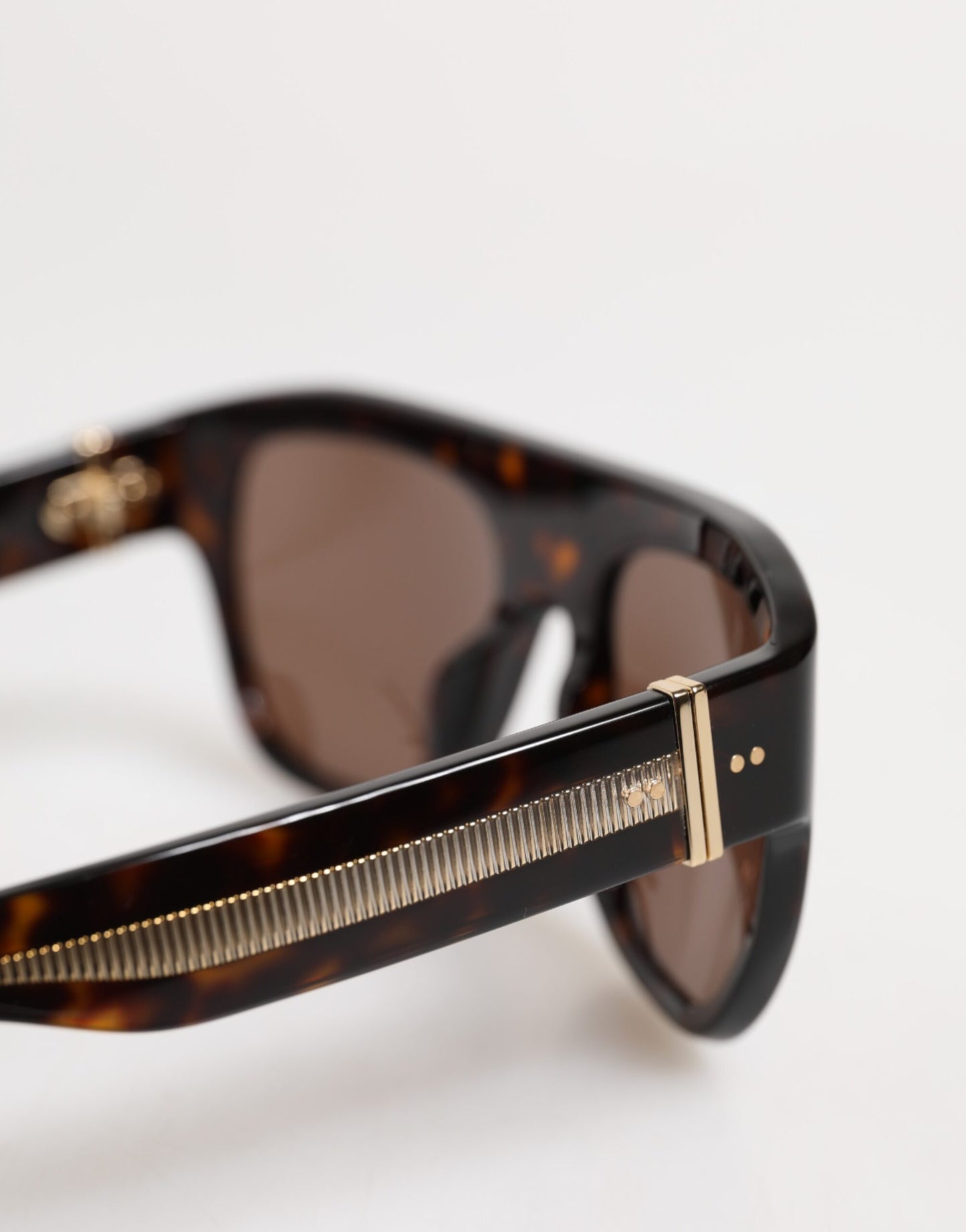 Dolce &amp; Gabbana Dunkelbraune Havanna DG4398F Sonnenbrille mit quadratischem Rahmen