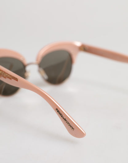 Dolce &amp; Gabbana – Verspiegelte Cat-Eye-Sonnenbrille mit Pailletten in Roségold DG6109