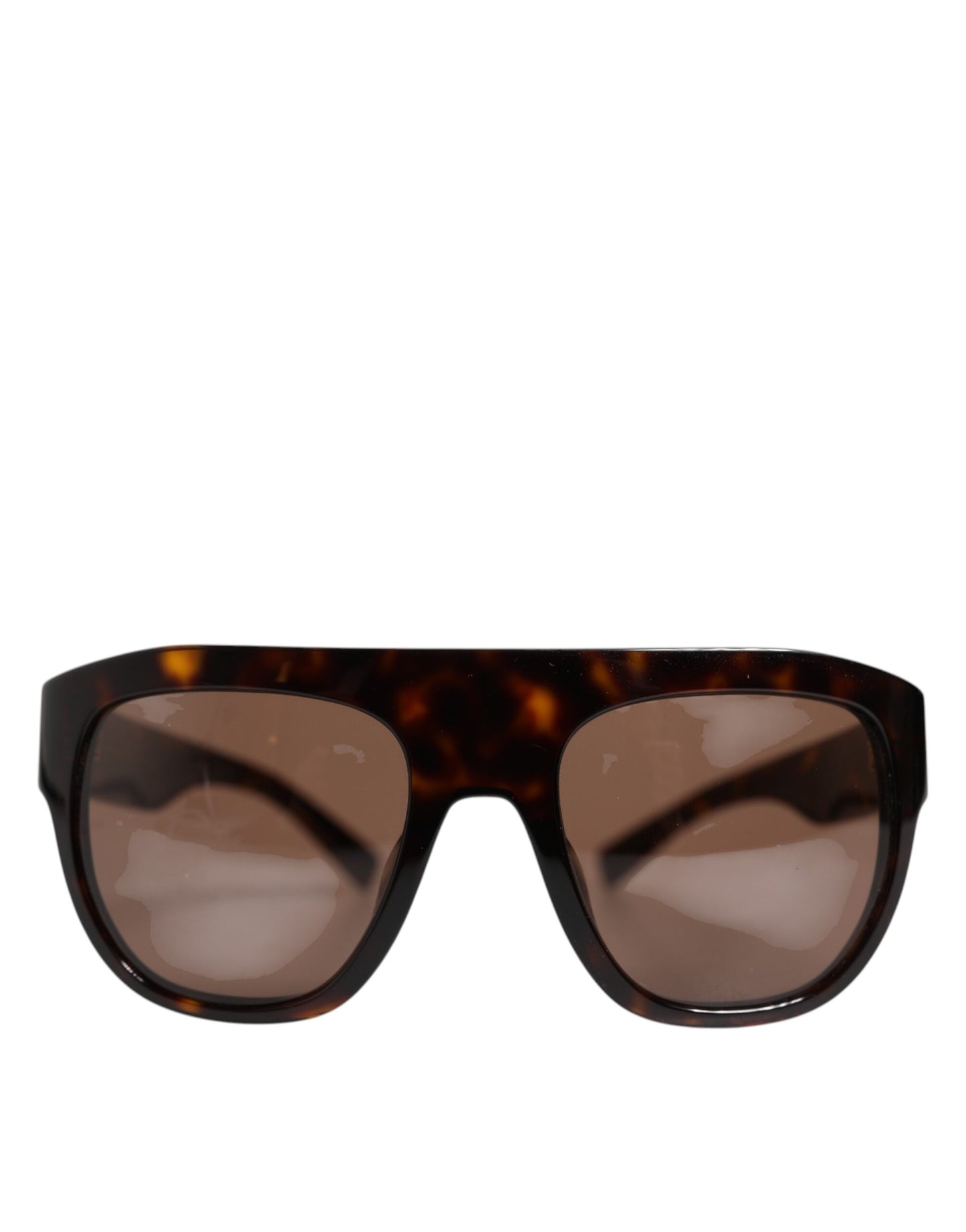 Dolce &amp; Gabbana Dunkelbraune Havanna DG4398F Sonnenbrille mit quadratischem Rahmen