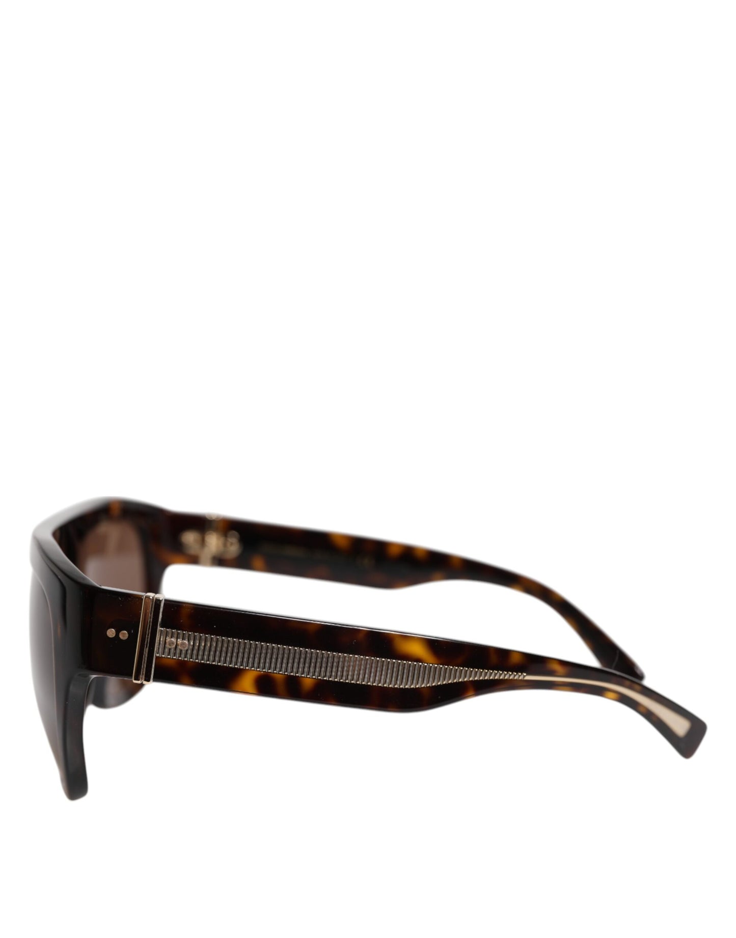 Dolce &amp; Gabbana Dunkelbraune Havanna DG4398F Sonnenbrille mit quadratischem Rahmen