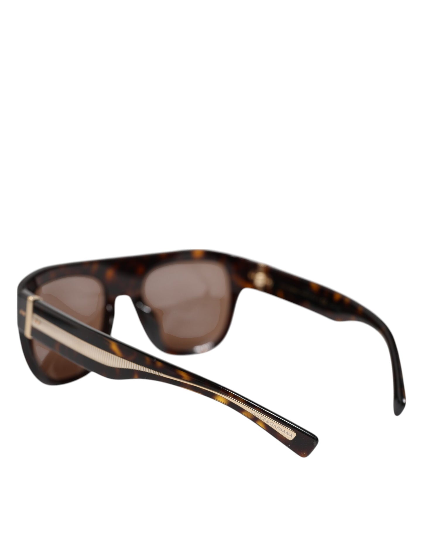 Dolce &amp; Gabbana Dunkelbraune Havanna DG4398F Sonnenbrille mit quadratischem Rahmen
