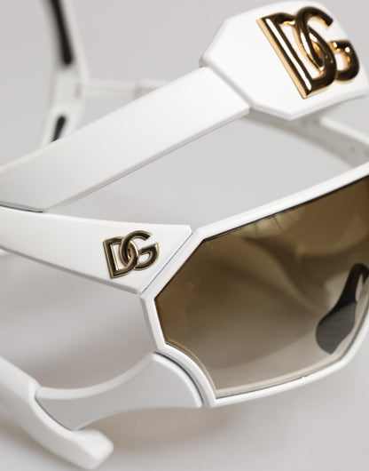 Dolce &amp; Gabbana – Sonnenbrille „Next Generation Mask Eyewear“ aus weißem Acetat