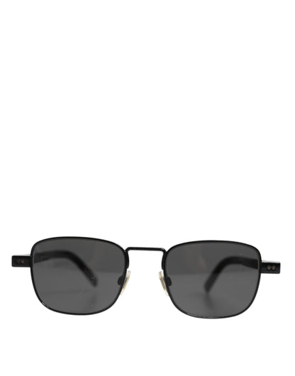 Dolce &amp; Gabbana Sonnenbrille mit schwarzem Metallrahmen und quadratischen Gläsern, DG2222