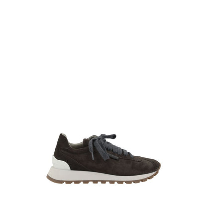 Brunello Cucinelli Schwarze Plateau-Sneaker aus Gummi
