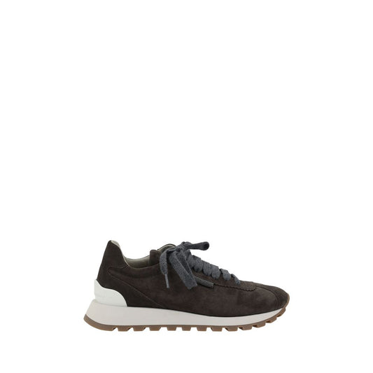 Brunello Cucinelli Schwarze Plateau-Sneaker aus Gummi