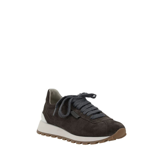 Brunello Cucinelli Schwarze Plateau-Sneaker aus Gummi
