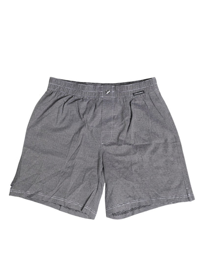 Dolce &amp; Gabbana – Grau gestreifte Boxershorts aus Baumwolle in regulärer Passform