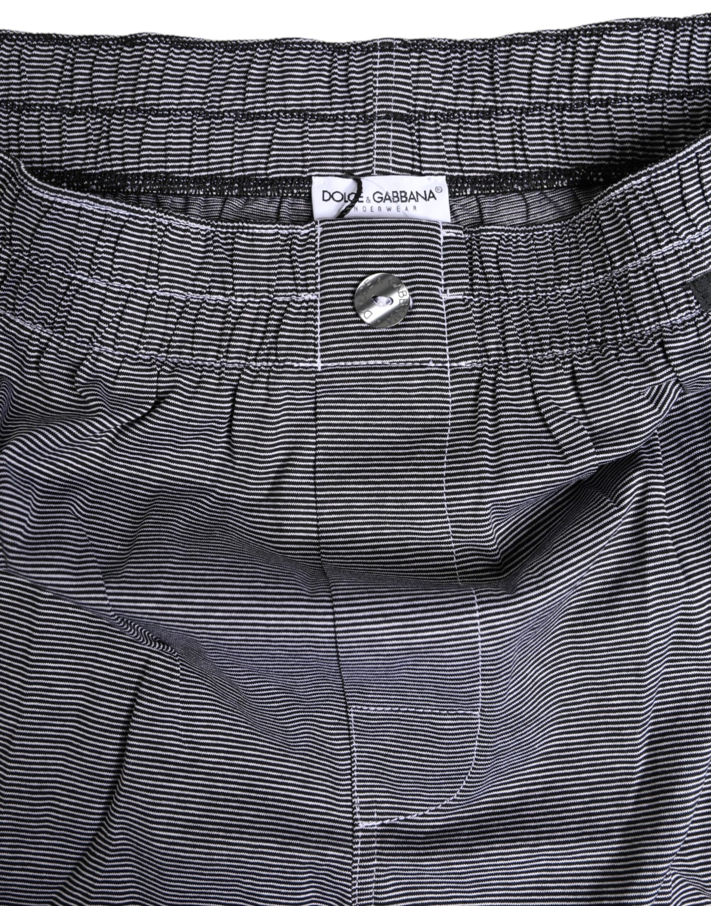Dolce &amp; Gabbana – Grau gestreifte Boxershorts aus Baumwolle in regulärer Passform