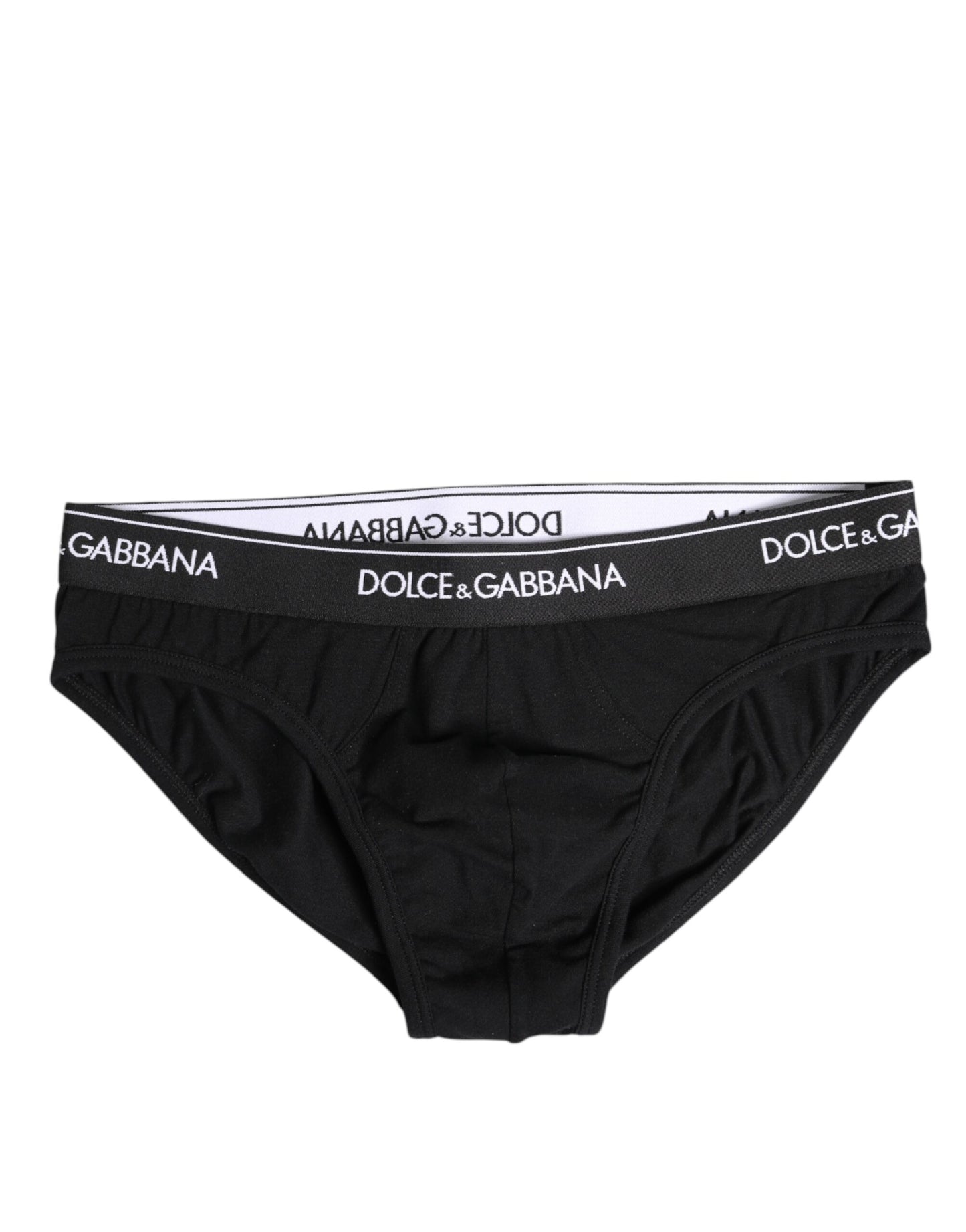 Dolce &amp; Gabbana – Schwarze Slips aus Baumwollstretch in normaler Passform