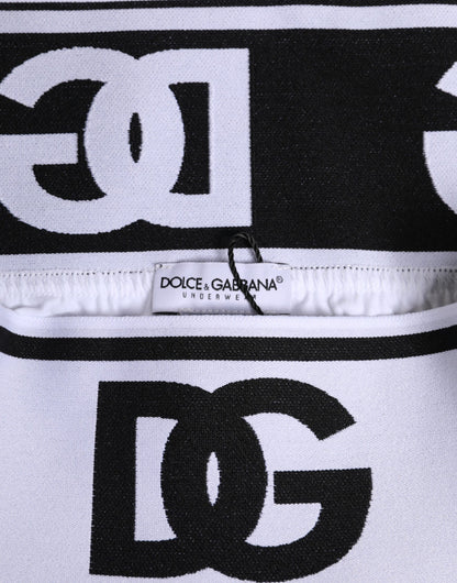 Dolce &amp; Gabbana – Boxershorts aus weißem Baumwollstretch in normaler Passform