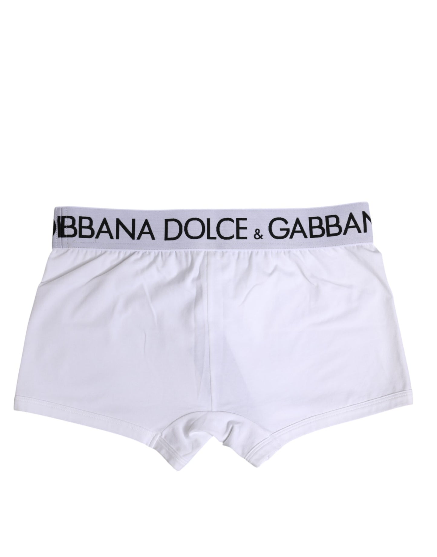 Dolce &amp; Gabbana – Boxershorts aus weißem Baumwollstretch in normaler Passform