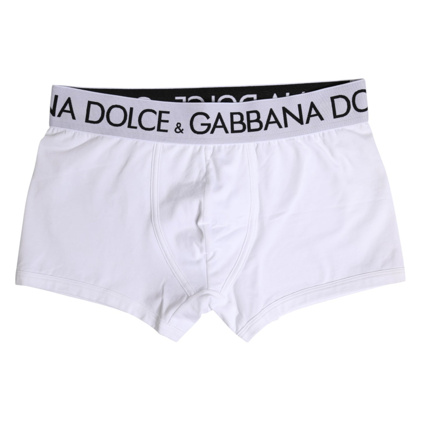 Dolce &amp; Gabbana – Boxershorts aus weißem Baumwollstretch in normaler Passform