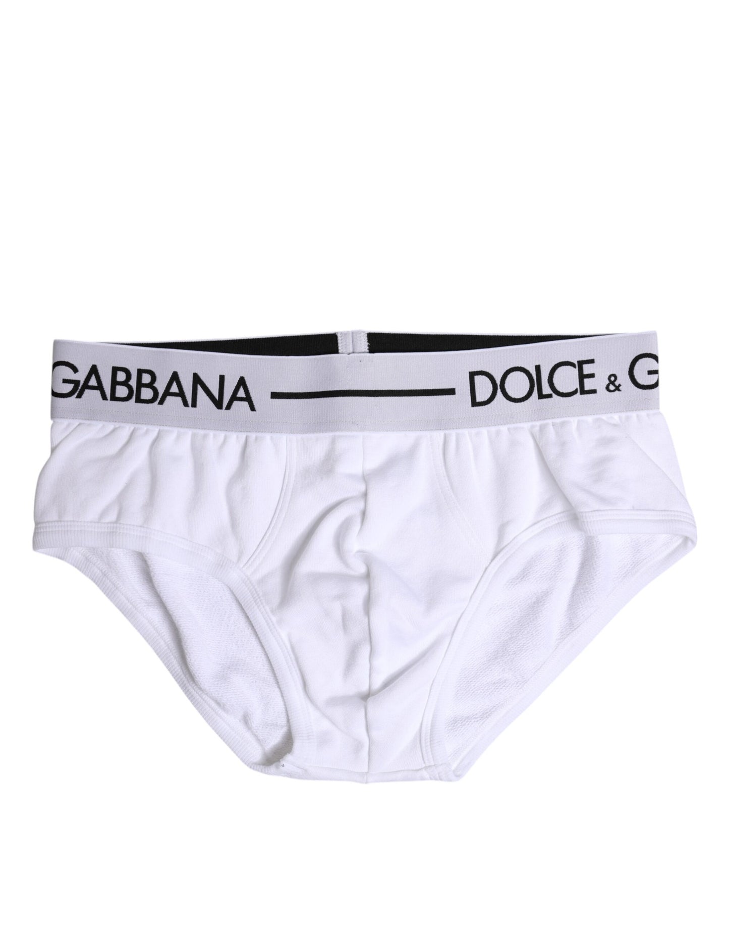 Dolce &amp; Gabbana – Weiße, normale Slip-Unterhose aus Baumwollstretch