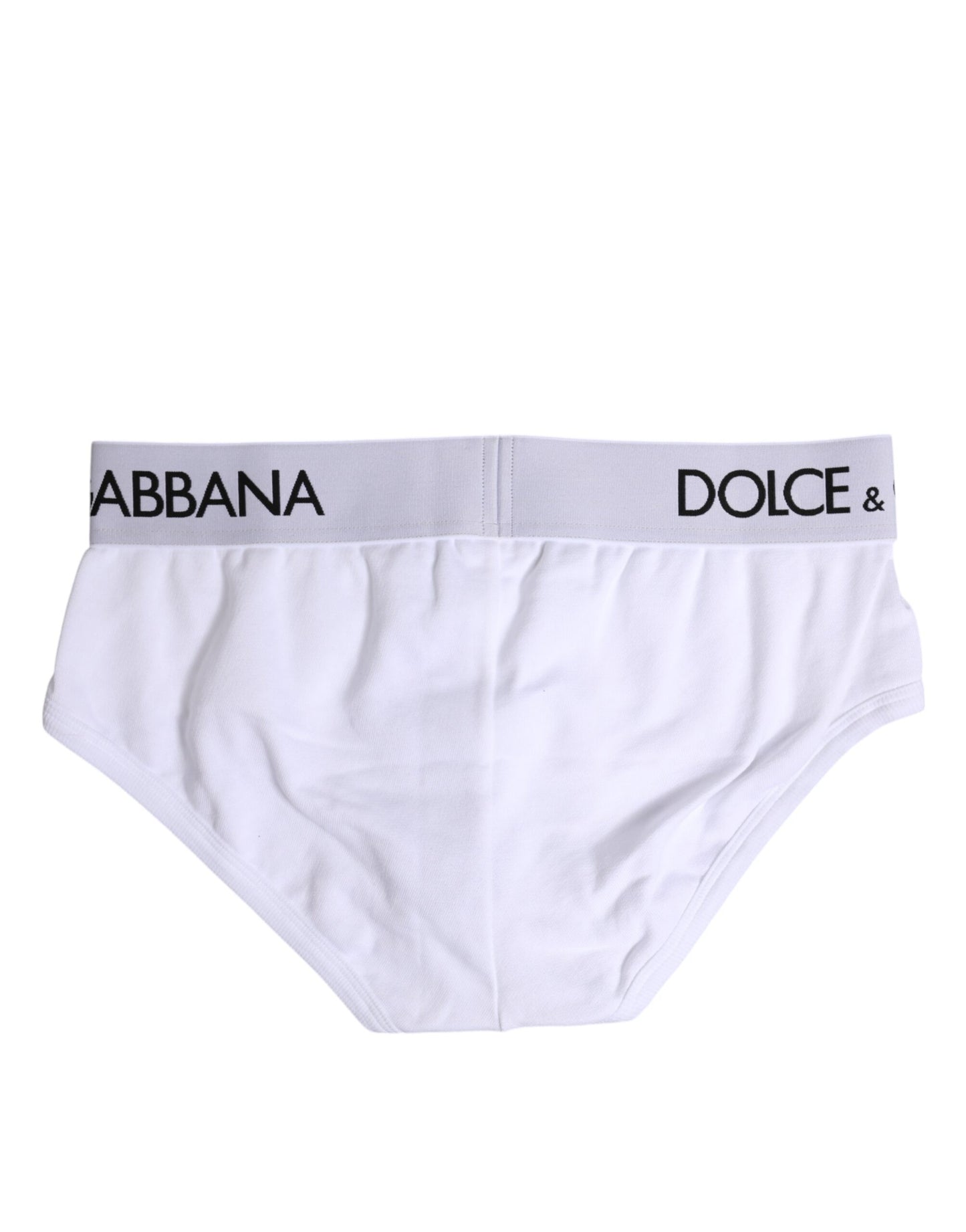 Dolce &amp; Gabbana – Weiße, normale Slip-Unterhose aus Baumwollstretch