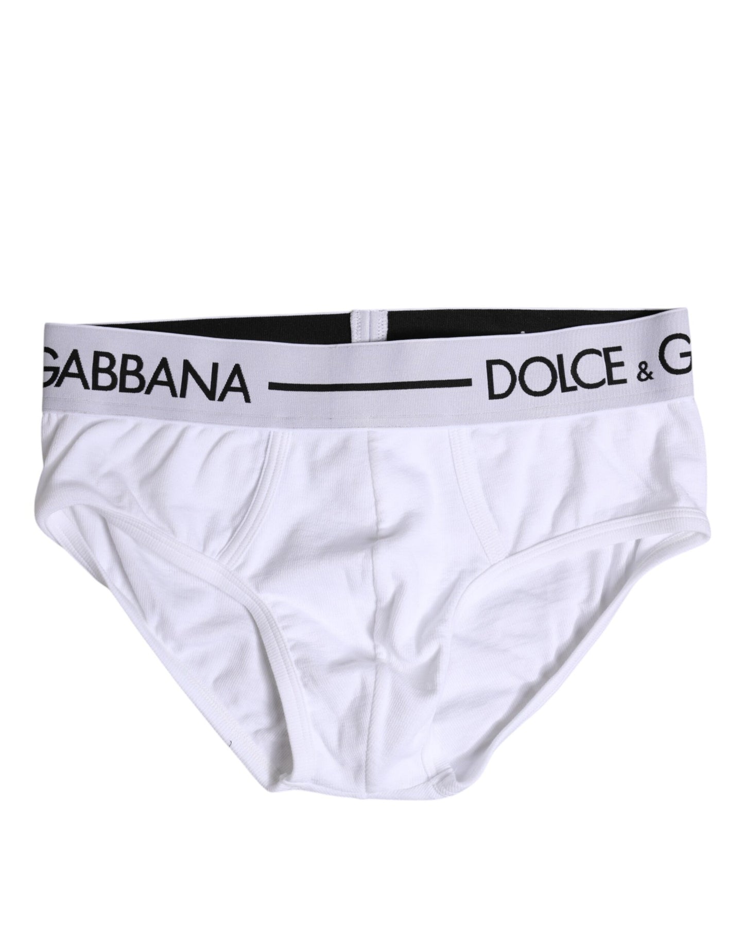 Dolce &amp; Gabbana – Weiße, normale Slip-Unterhose aus Baumwollstretch