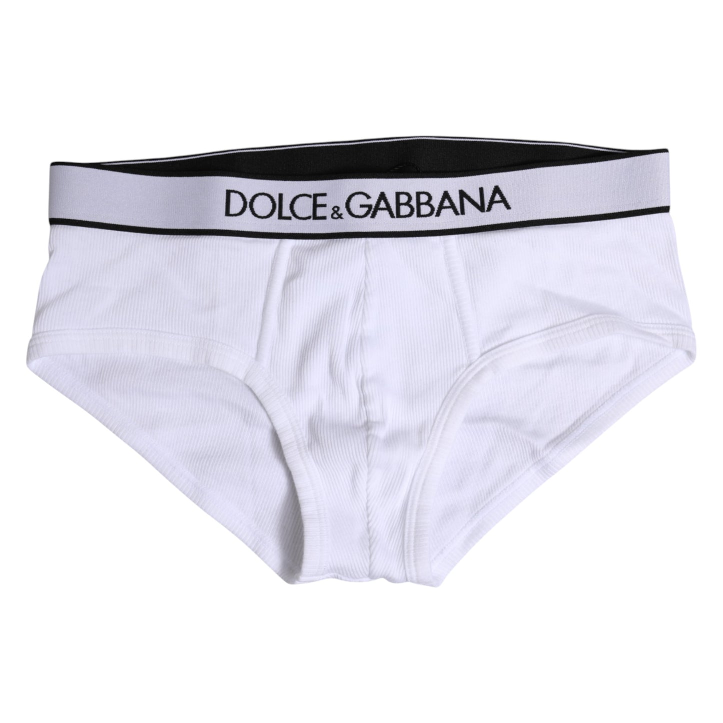 Dolce &amp; Gabbana – Weiße, normale Slip-Unterhose aus Baumwollstretch
