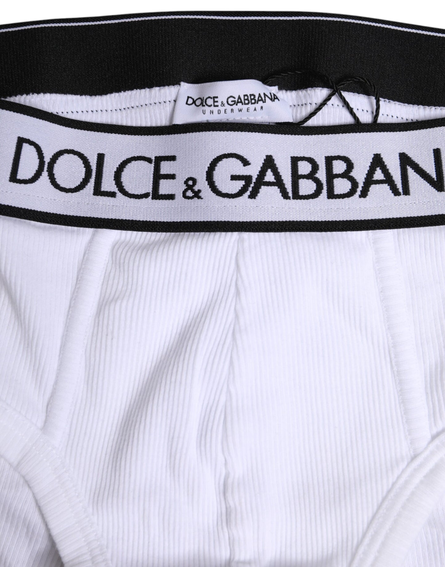 Dolce &amp; Gabbana – Weiße, normale Slip-Unterhose aus Baumwollstretch