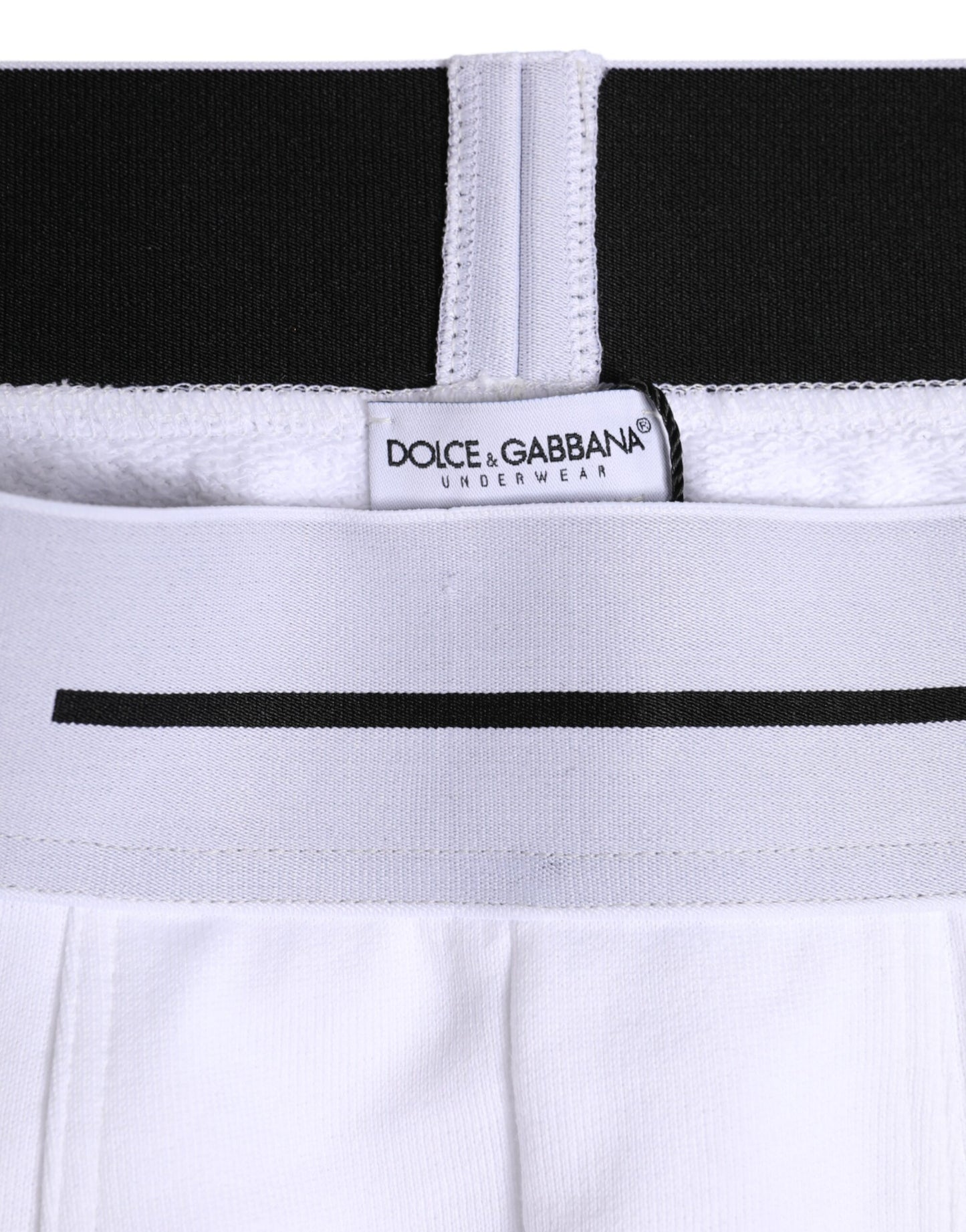 Dolce &amp; Gabbana – Boxershorts aus weißem Baumwollstretch in normaler Passform