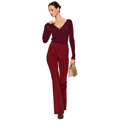 PINKO Red Viscose Women Trouser