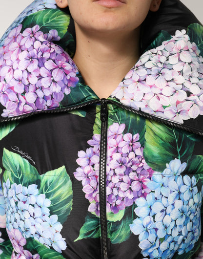 Dolce &amp; Gabbana – Puffer-Steppjacke mit mehrfarbigem Blumendruck