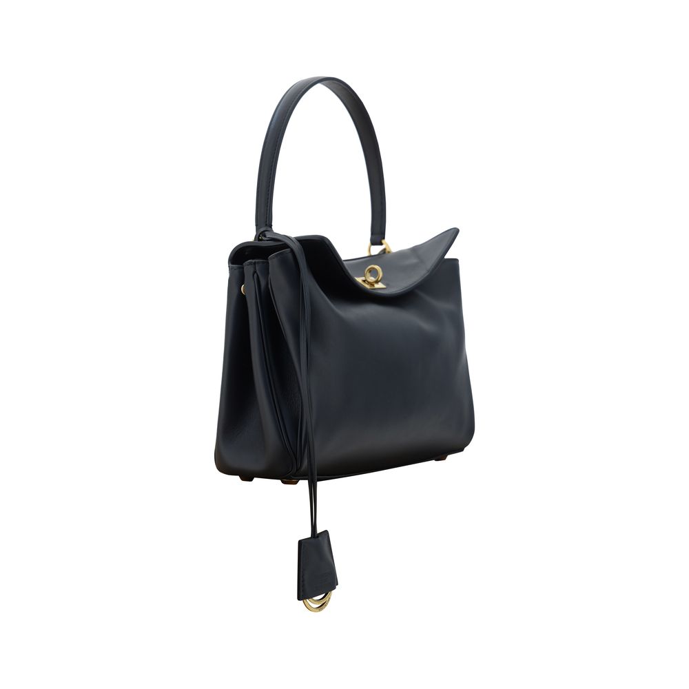 Balenciaga Schultertasche aus schwarzem Kalbsleder Bos Taurus