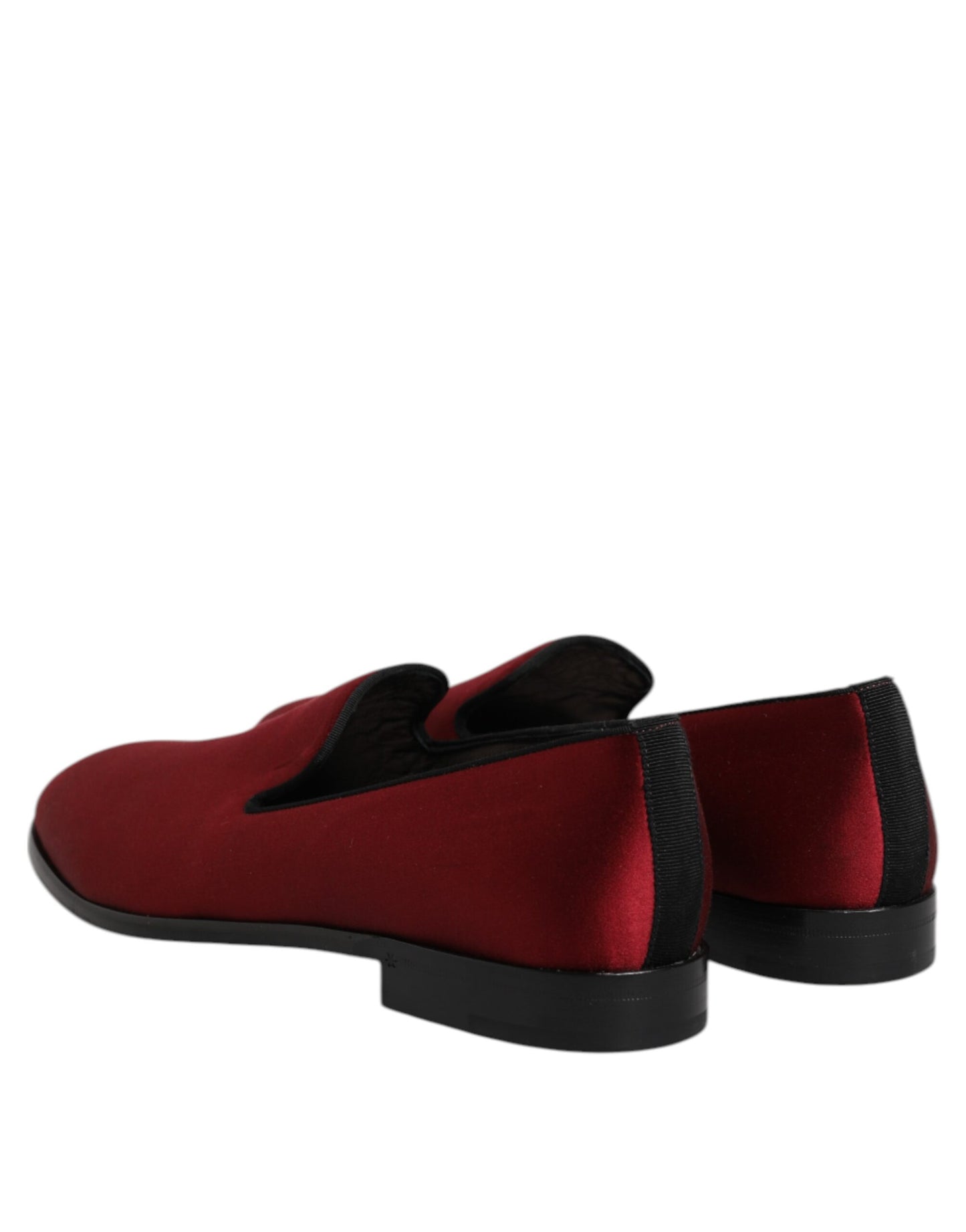 Dolce &amp; Gabbana – Slipper aus rotem Samt, formelle Schuhe